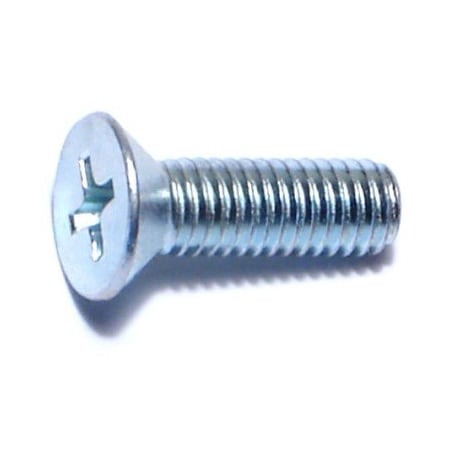 Midwest Fastener #10-32 x 5/8 in Phillips Flat Machine Screw, Zinc Plated Steel, 100 PK 07295